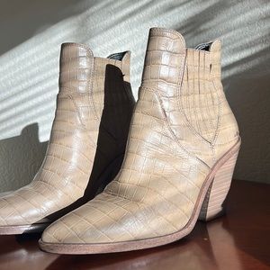 Snake Print high heel ankle boots